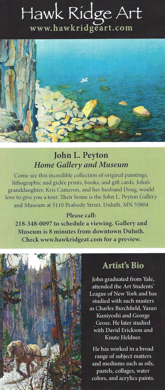 Hawk Ridge Art Brochure